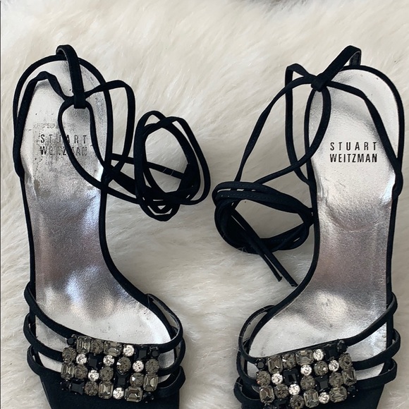 Stuart Weitzman | wrap up strappy rhinestone heel - Picture 7 of 14